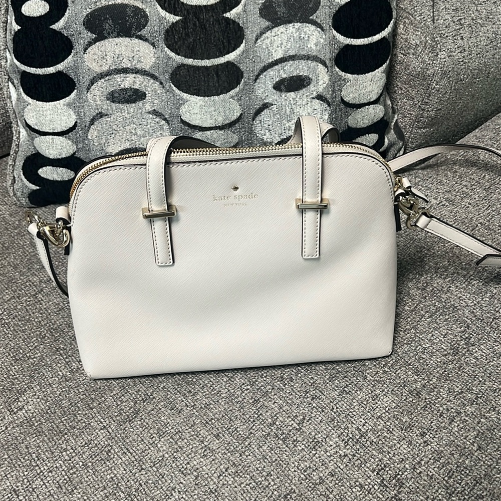 Kate Spade Grey Leather Cedar Street Maise Satchel ♠️